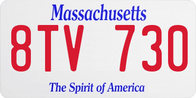 MA license plate 8TV730