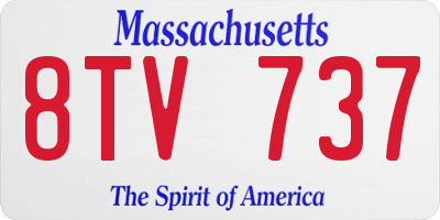 MA license plate 8TV737