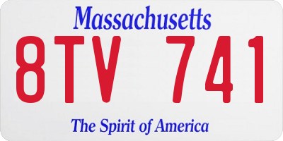 MA license plate 8TV741