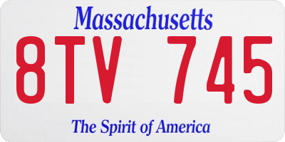 MA license plate 8TV745