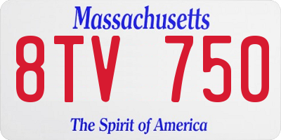 MA license plate 8TV750