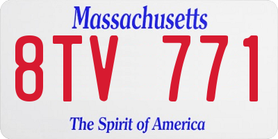 MA license plate 8TV771