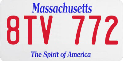 MA license plate 8TV772