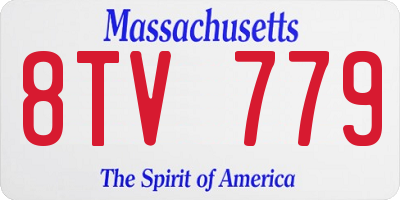 MA license plate 8TV779