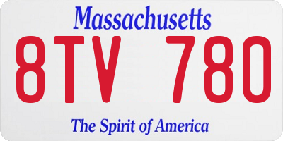 MA license plate 8TV780