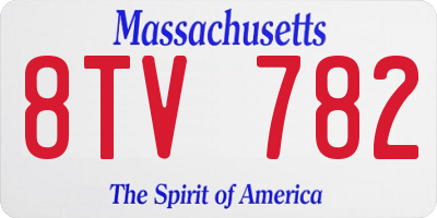 MA license plate 8TV782