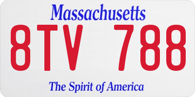 MA license plate 8TV788