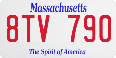 MA license plate 8TV790