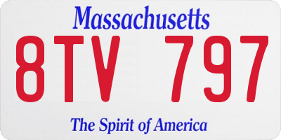 MA license plate 8TV797