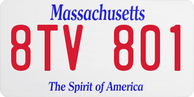 MA license plate 8TV801