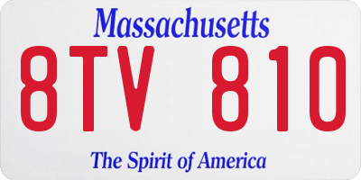 MA license plate 8TV810
