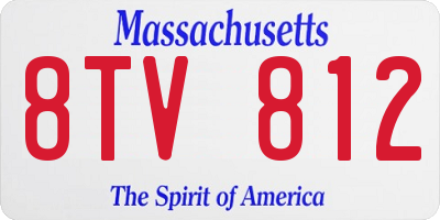 MA license plate 8TV812
