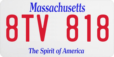 MA license plate 8TV818
