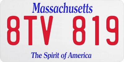 MA license plate 8TV819