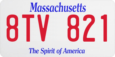 MA license plate 8TV821