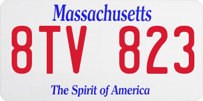 MA license plate 8TV823