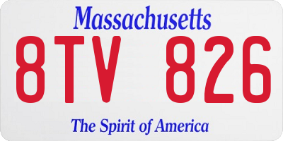 MA license plate 8TV826