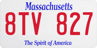 MA license plate 8TV827