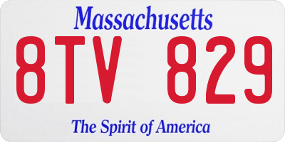 MA license plate 8TV829
