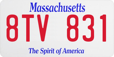 MA license plate 8TV831