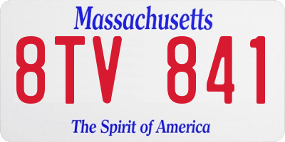 MA license plate 8TV841