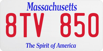 MA license plate 8TV850