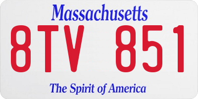 MA license plate 8TV851