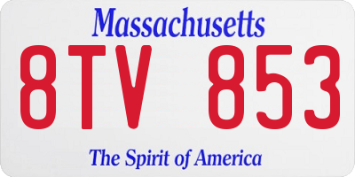 MA license plate 8TV853
