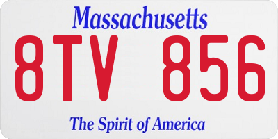MA license plate 8TV856