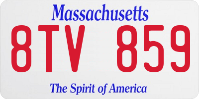 MA license plate 8TV859