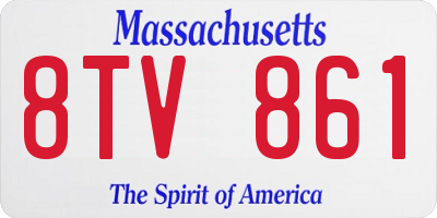 MA license plate 8TV861