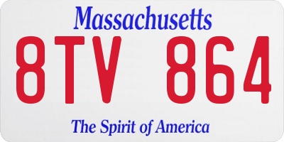 MA license plate 8TV864