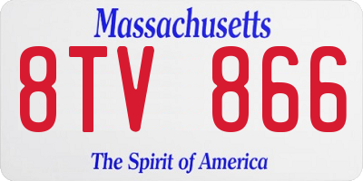 MA license plate 8TV866