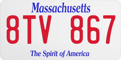 MA license plate 8TV867