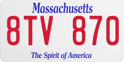 MA license plate 8TV870
