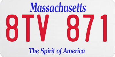 MA license plate 8TV871