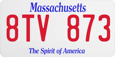 MA license plate 8TV873