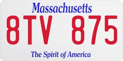 MA license plate 8TV875