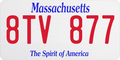 MA license plate 8TV877