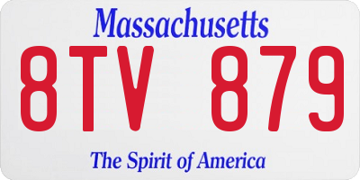 MA license plate 8TV879
