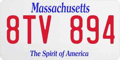 MA license plate 8TV894