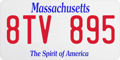 MA license plate 8TV895