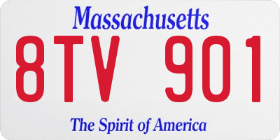 MA license plate 8TV901