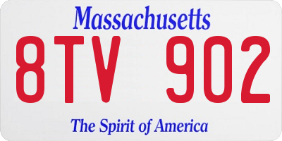 MA license plate 8TV902