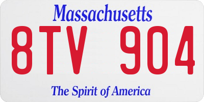 MA license plate 8TV904