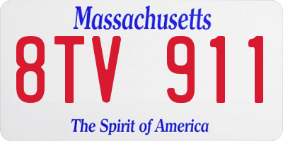 MA license plate 8TV911