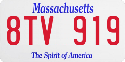 MA license plate 8TV919