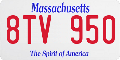 MA license plate 8TV950
