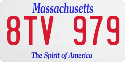 MA license plate 8TV979