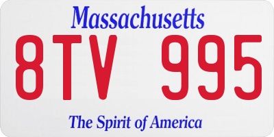 MA license plate 8TV995